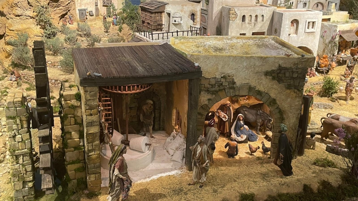 Detalle del Belén monumental en el Salón de Cristal del Ayuntamiento. - Foto: AYUNTAMIENTO DE VALÈNCIA