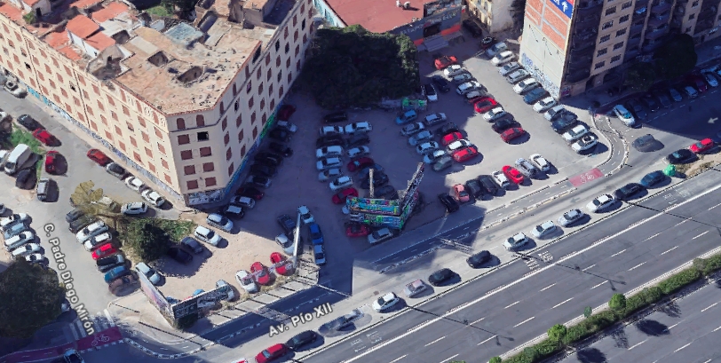 Imagen aérea del solar. - Foto: MAPS