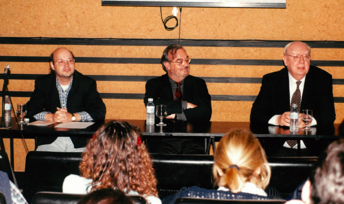 Piti con Manuel Gutiérrez Aragón y José Luis Borau.