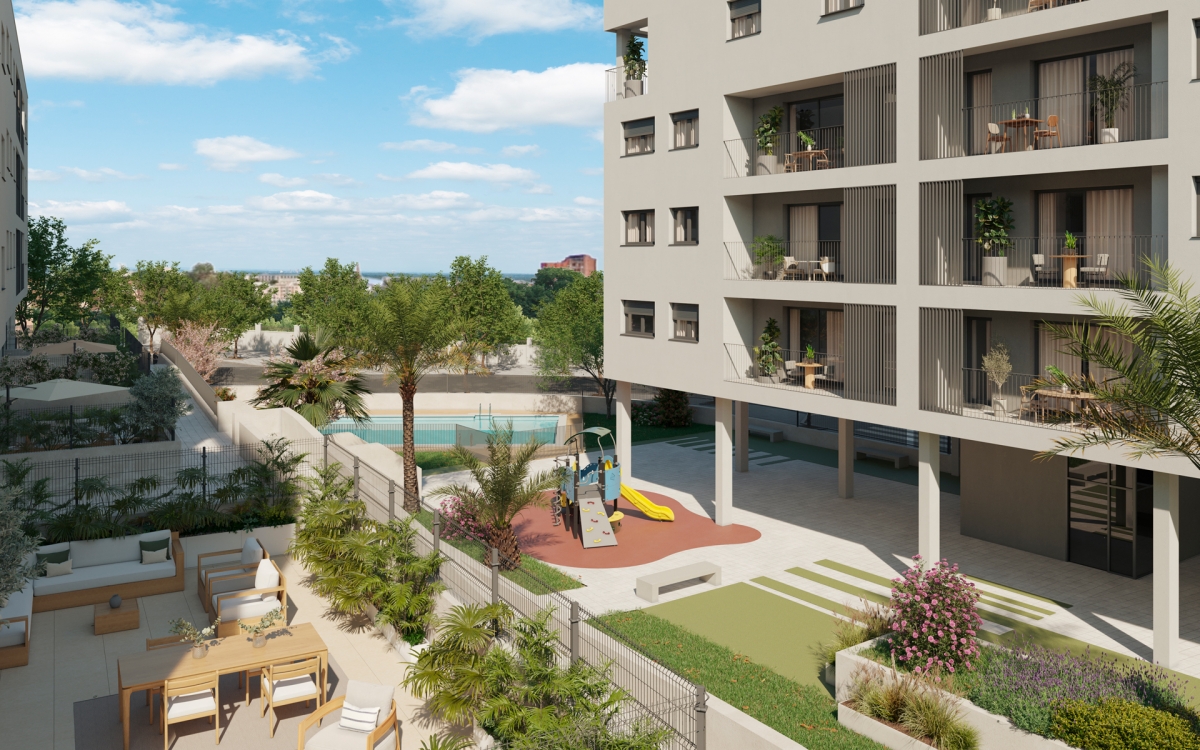 Aedas Homes sigue poniendo grúas en el nuevo barrio de San Agustín en Alicante.