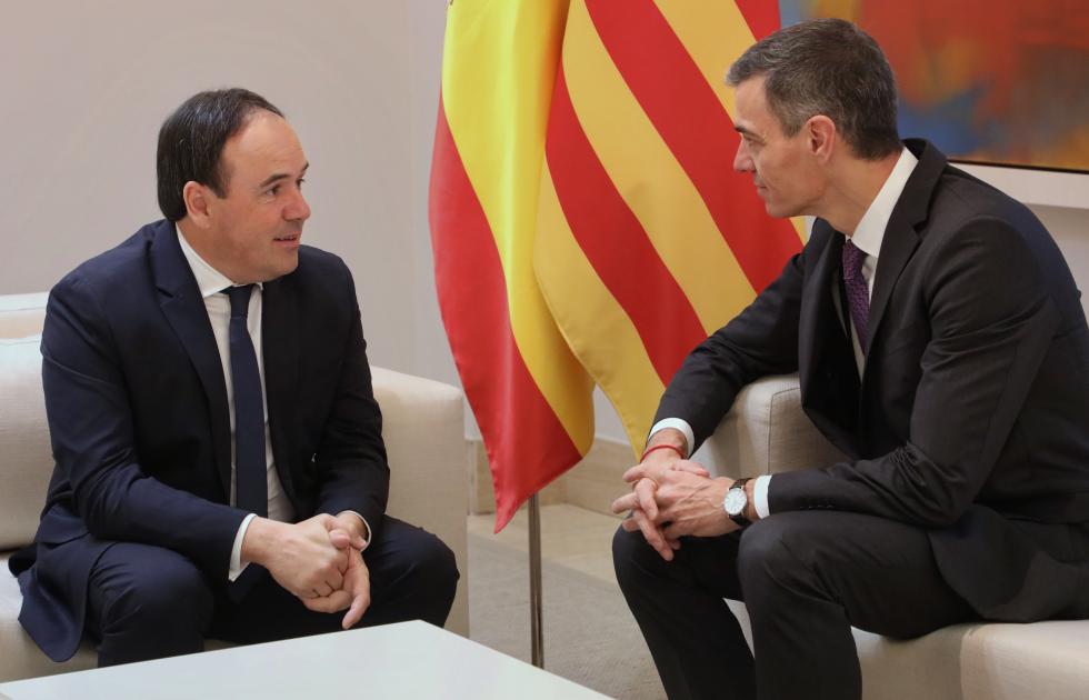 Juanfran Pérez Llorca se reúne con el presidente del Gobierno, Pedro Sánchez - Juanfran Pérez Llorca se reúne con el presidente del Gobierno, Pedro Sánchez