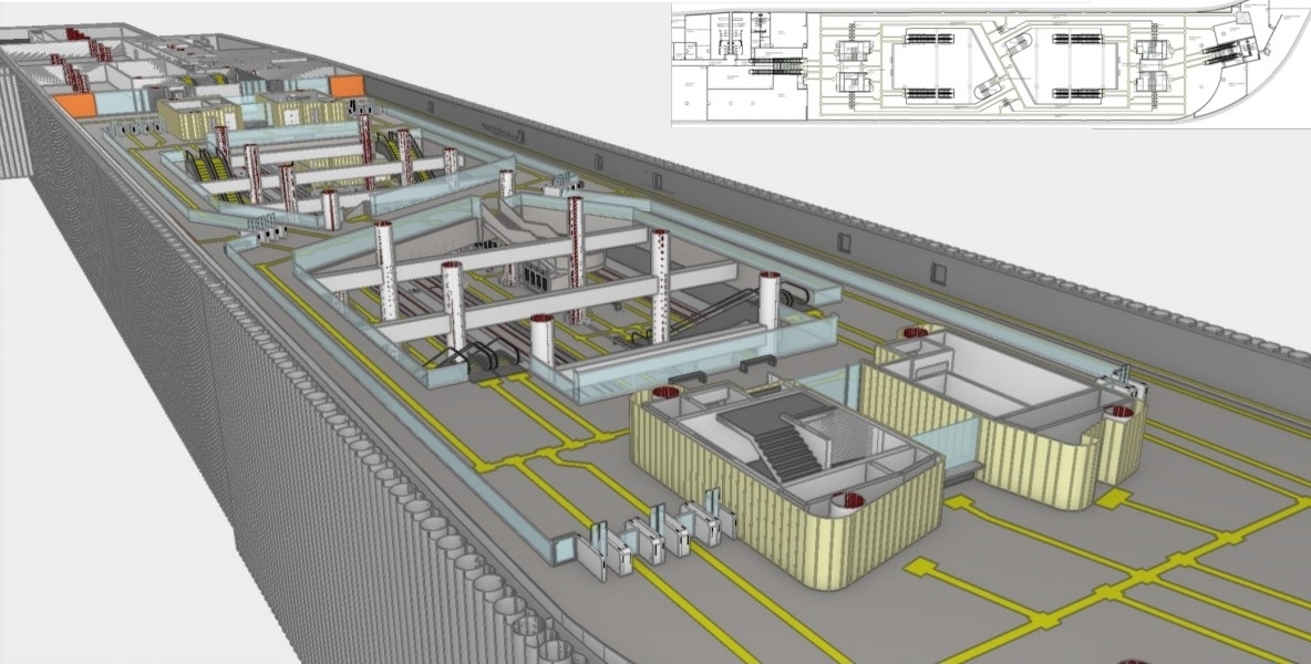 Recreación virtual de la Estación Central del Tranvía en Alicante.