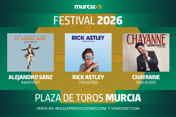 Ibolele Producciones impulsa el verano musical del Mediterráneo con grandes conciertos en Murcia y Benidorm