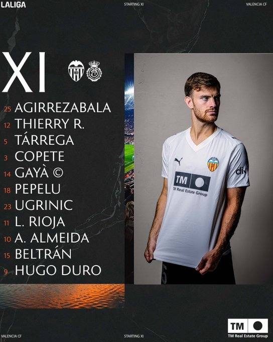 El último once del año del Valencia CF en Mestalla