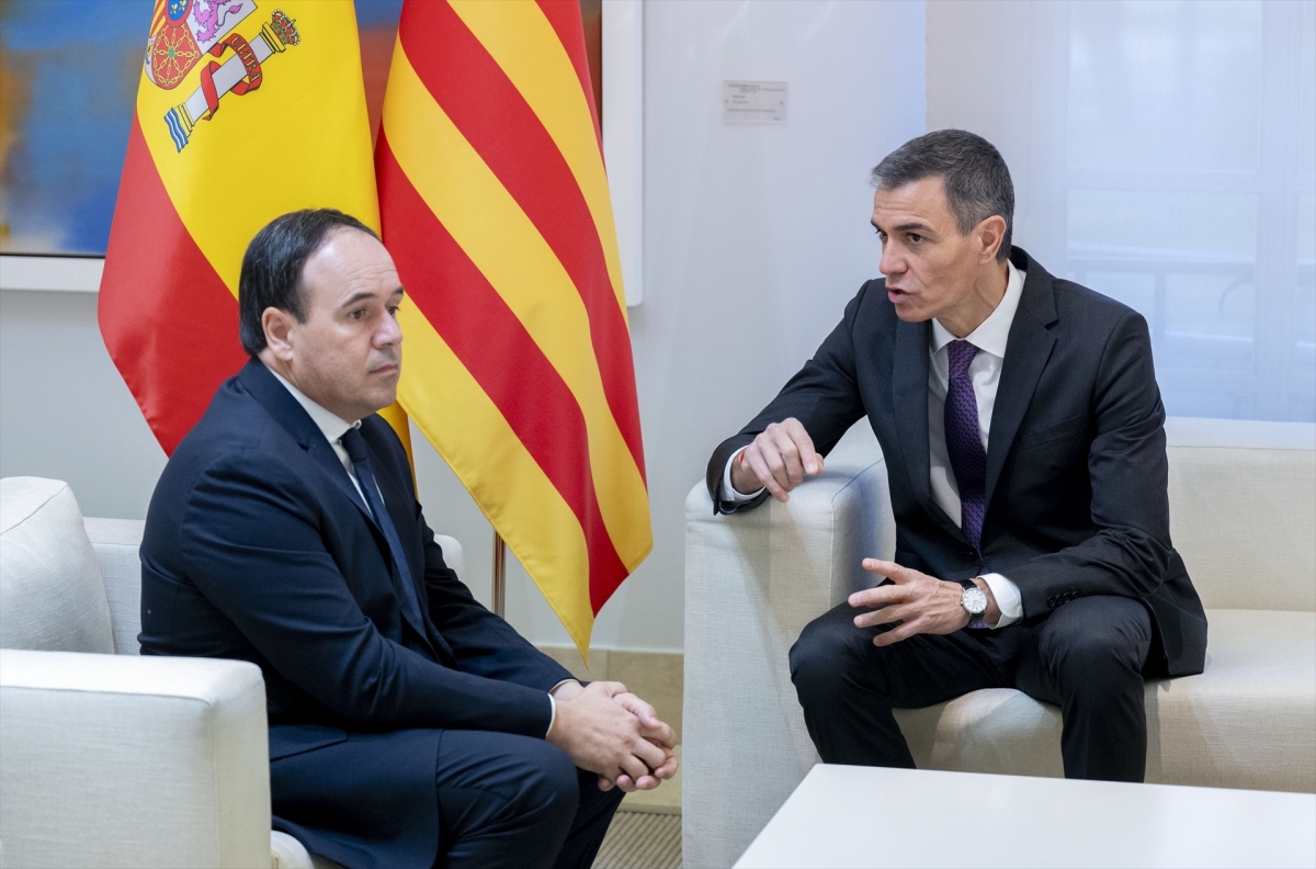 Pedro Sánchez y Juanfran Pérez Lorca, en La Moncloa.