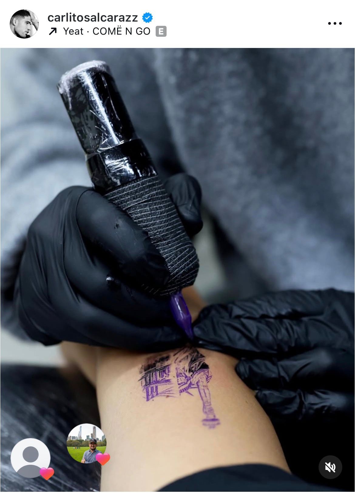 Nuevo tatuaje de Carlos Alcaraz.