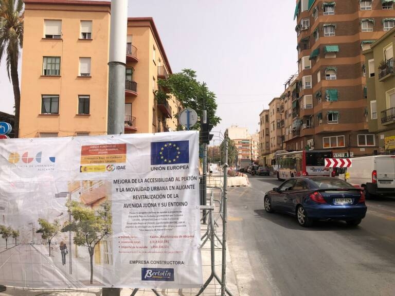 Alicante liquida la reforma de la avenida de Jijona con 235.000€ dos años después de su inicio