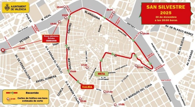 València prepara un dispositivo especial de tráfico para la 40 edición de la San Silvestre