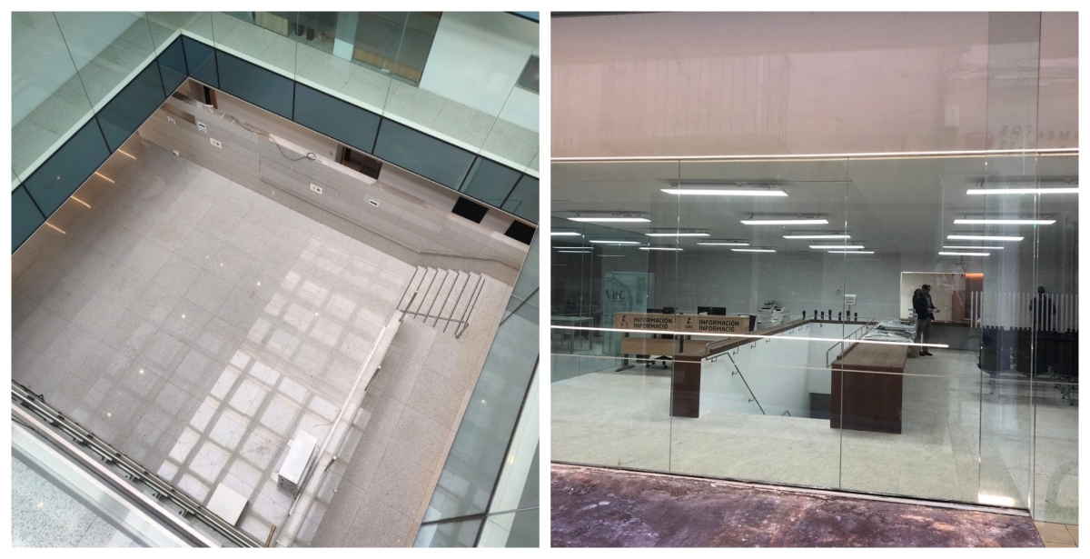 El interior del Palas, vacío, y la nueva sede del SAIC, en la calle Labradores. - El interior del Palas, vacío, y la nueva sede del SAIC, en la calle Labradores.