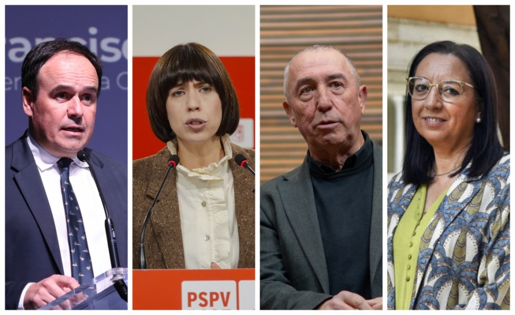 Los cuatro principales referentes de los partidos con representación en Les Corts. - Foto: VP