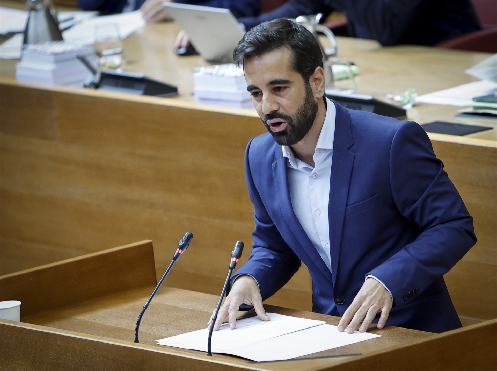 El síndic socialista en Les Corts, José Muñoz, en una imagen de archivo. Foto: JOSÉ CUÉLLAR / CORTS VALENCIANES - 