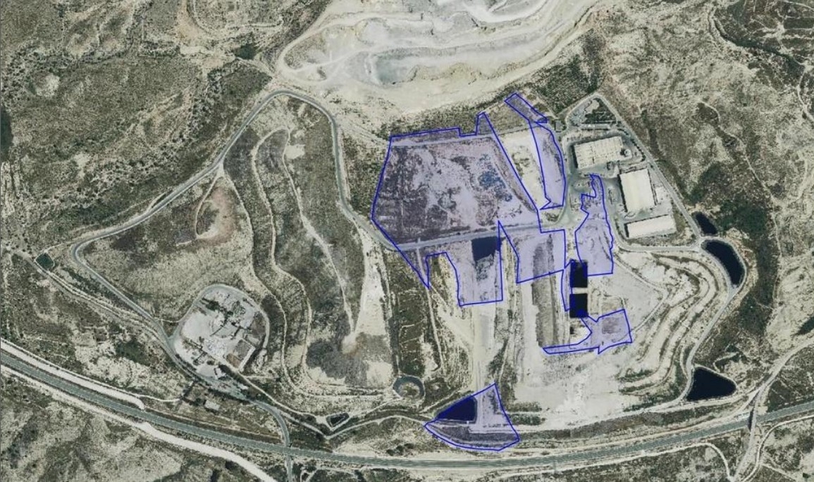 Ortofoto de los terrenos a expropiar para la planta de residuos. - Ortofoto de los terrenos a expropiar para la planta de residuos.