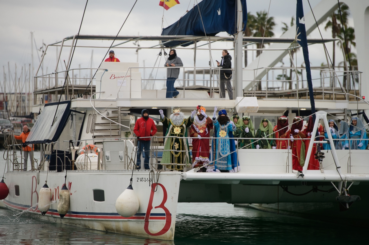La llegada de los Reyes Magos al Puerto de València.