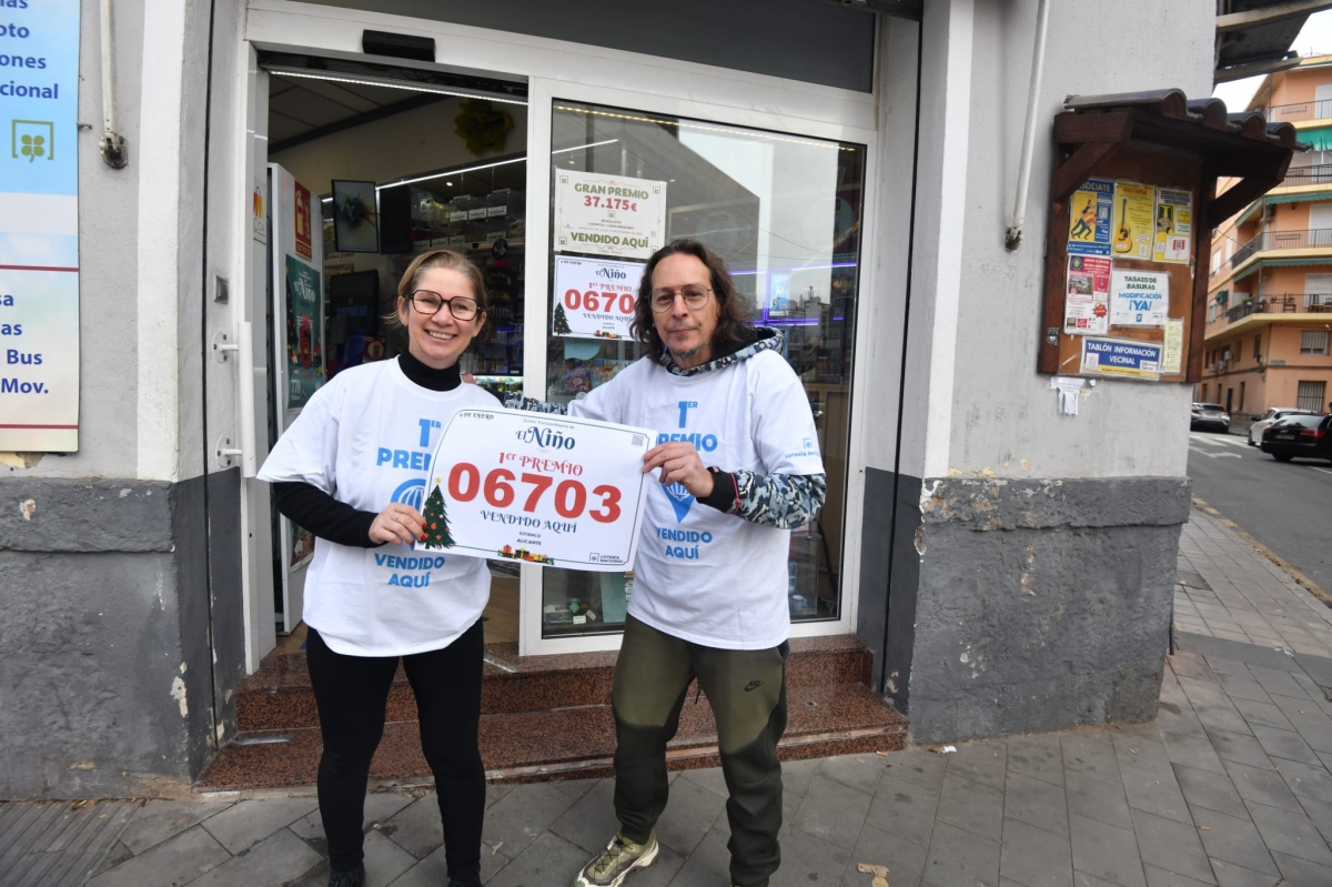El 6.703, primer premio del sorteo del Niño 2026, vendido en 22 municipios valencianos