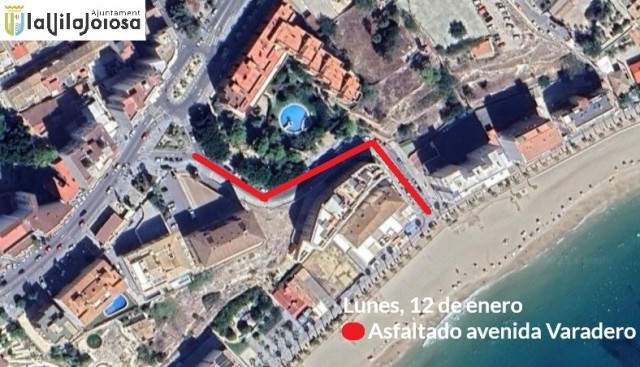 El Ayuntamiento de la Vila Joiosa reinicia el asfaltado en la avenida Varadero y la calle Pelayo