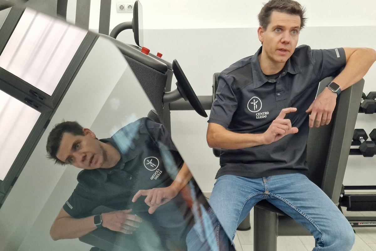 Un momento de la entrevista, en Centro Lledó