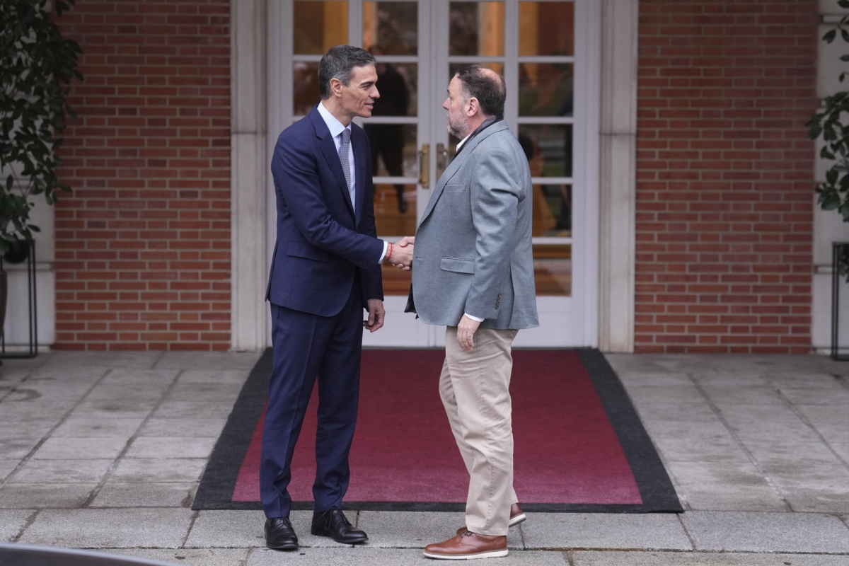 Sánchez y Junqueras, el pasado 8 de enero.