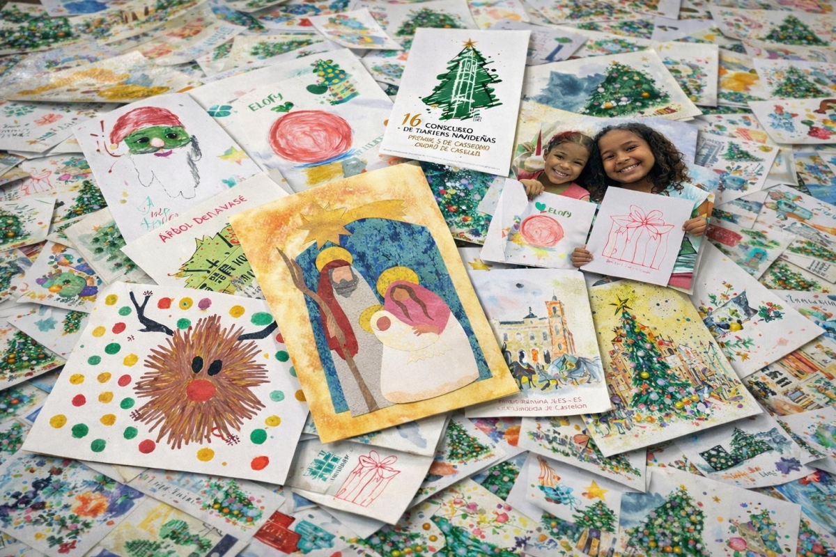 El concurso Jesús Medrano-Ciudad de Castelló bate su récord: recoge 7.782 tarjetas navideñas 