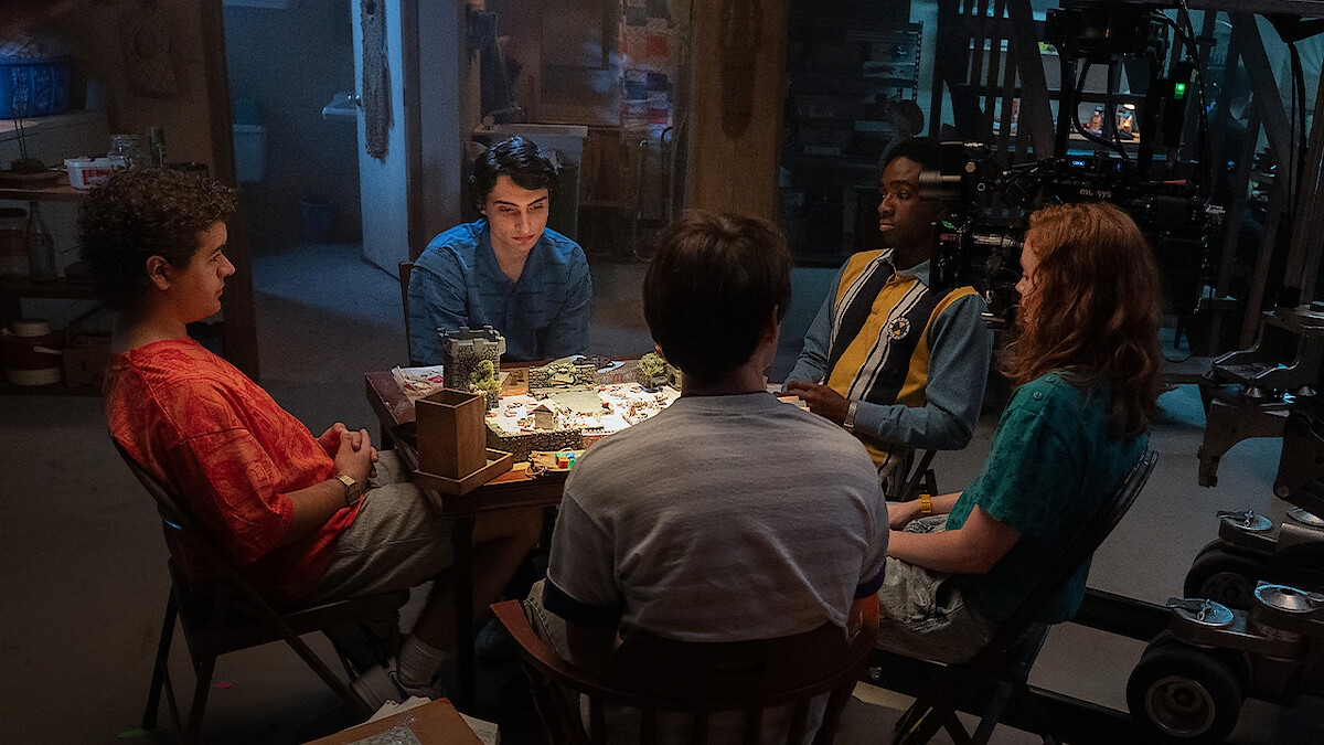 Rodando la partida de Dragones y Mazmorras del final de la serie.