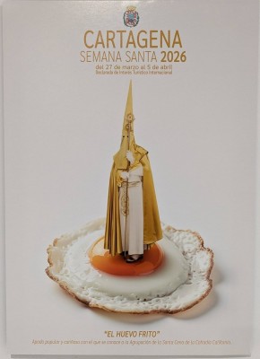 El autor del cartel de Semana Santa en concurso, titulado ‘El huevo frito’, defiende su homenaje a la tradición cartagenera