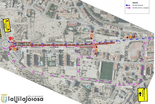 La Vila Joiosa inicia las obras de la calle Cervantes: cortes y desvíos de tráfico a partir del lunes