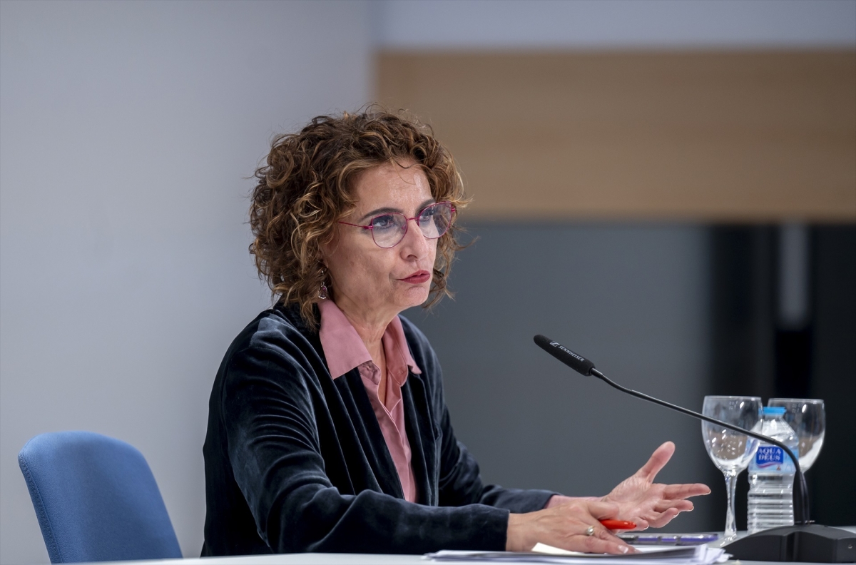 La ministra de Hacienda, María Jesús Montero, tras el encuentro del CPFF.