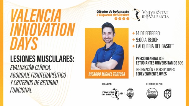 L’Alqueria Lab y la Cátedra de Baloncesto impulsan un seminario teórico-práctico en fisioterapia sobre lesiones musculares