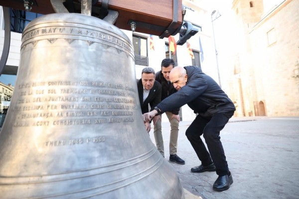 Burriana finaliza la restauración de la campana del 'Nostre Senyor', uno de los grandes símbolos de la ciudad
