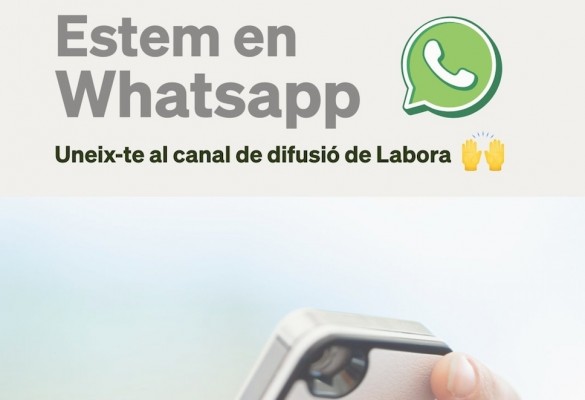 Labora refuerza su comunicación con un canal oficial de Whatsapp para informar de ayudas, empleo y programas formativos