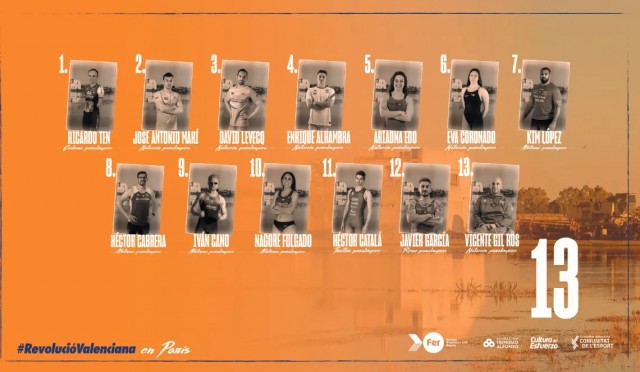 Estos son los 13 deportistas valencianos en los Juegos Paralímpicos