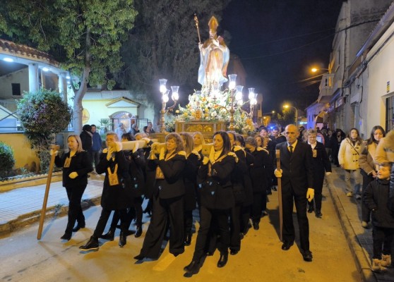 Pozo Estrecho rinde honores a su patrón, San Fulgencio, con la tradicional eucaristía y la procesión