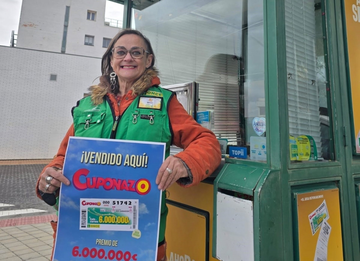 La vendedora del kiosco del hospital de Yecla reparte más de 6,2 millones de euros del Cuponazo de la ONCE