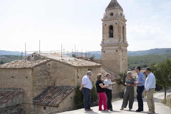 La Diputación y el Obispado de Tortosa restauran el tejado de la iglesia parroquial de Palanques