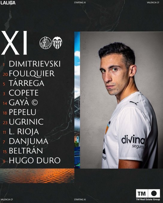 El once del Valencia CF para visitar Getafe