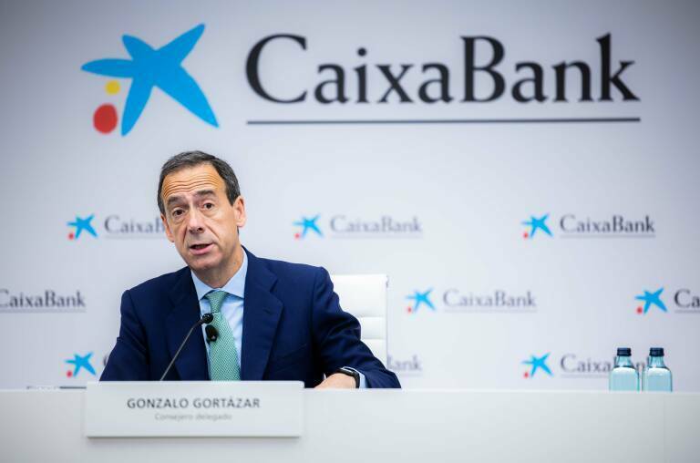 El consejero delegado de CaixaBank, Gonzalo Gortázar, en una imagen de archivo.  - 
