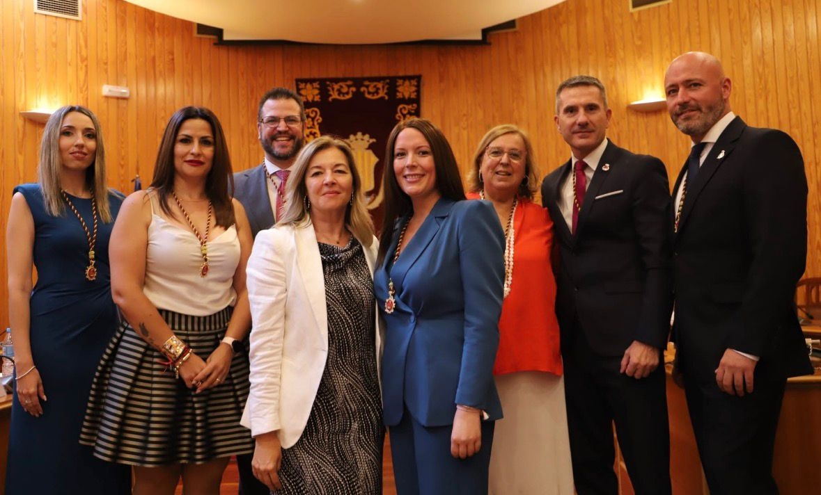 Los concejales del PSOE en Moncada.