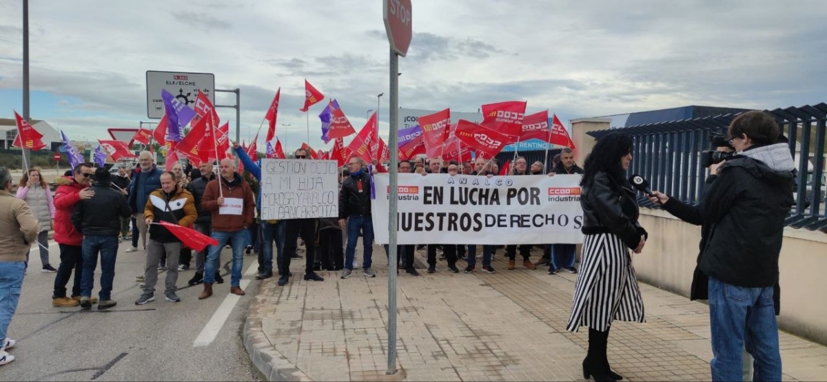 Trabajadores afectados por el ERE de Analco vuelven a movilizarse y CCOO denuncia el 