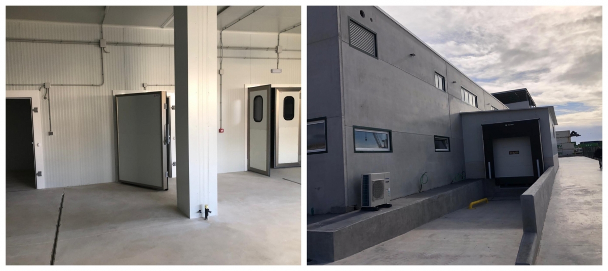 Las cámaras frigoríficas y el muelle de carga. - Las cámaras frigoríficas y el muelle de carga.