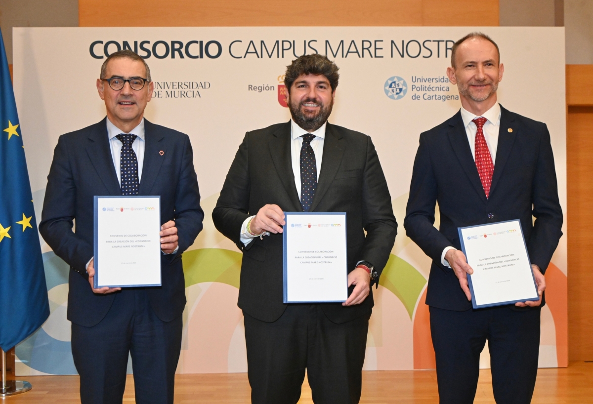 La creación del Consorcio del Campus Mare Nostrum da más voz y mayor peso a las universidades públicas de la Región