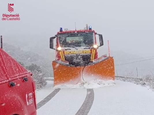 La Generalitat activa el procedimiento de nevadas en 7 comarcas de Castellón y Valencia