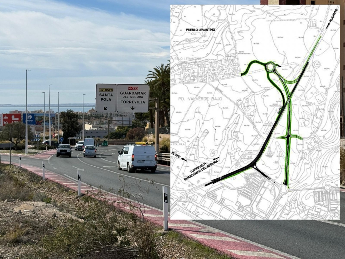 Los partidos de Santa Pola exigen al Ministerio de Transportes un acceso directo desde la N-332