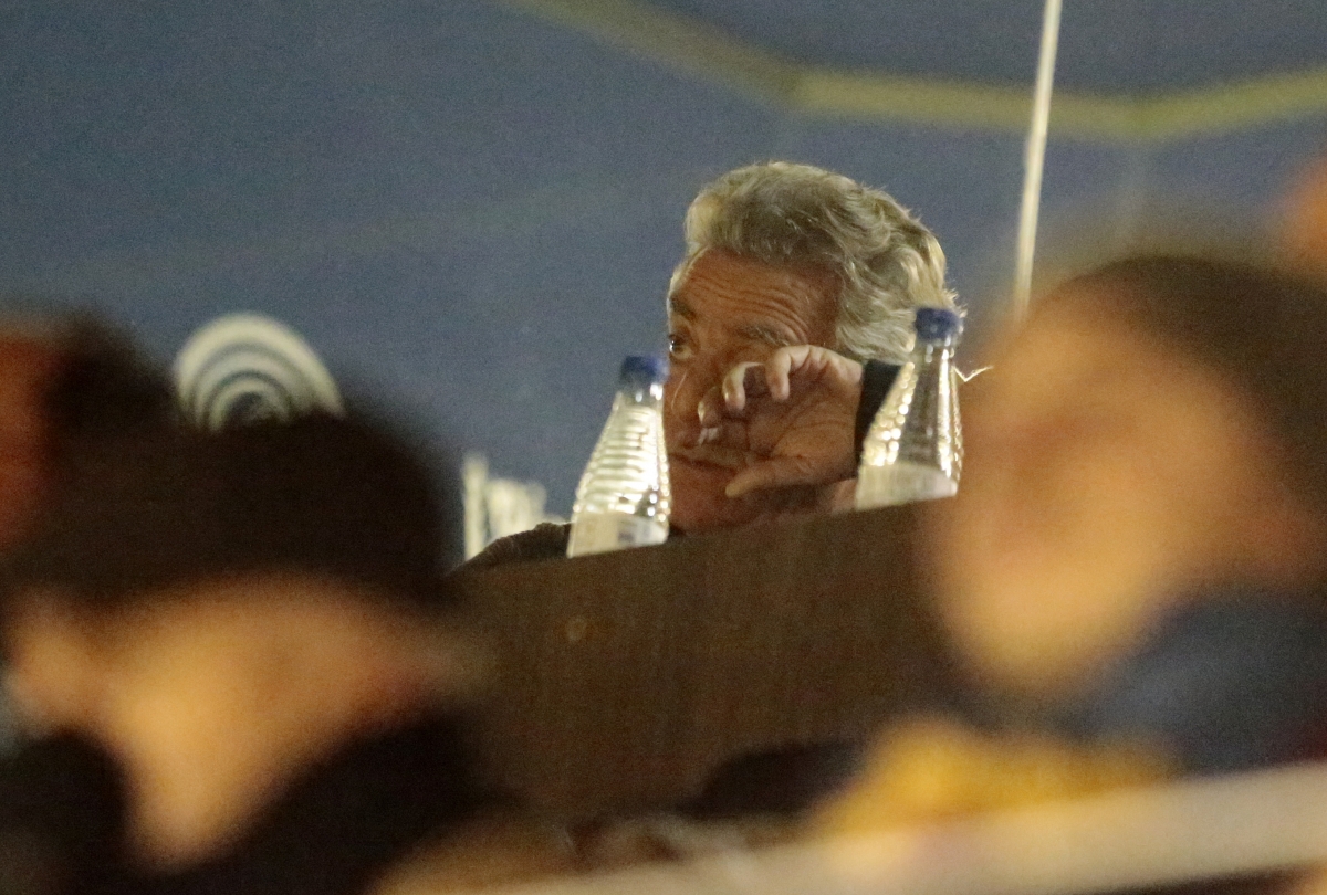 Enrique Ortiz en el antepalco del Rico Pérez este viernes