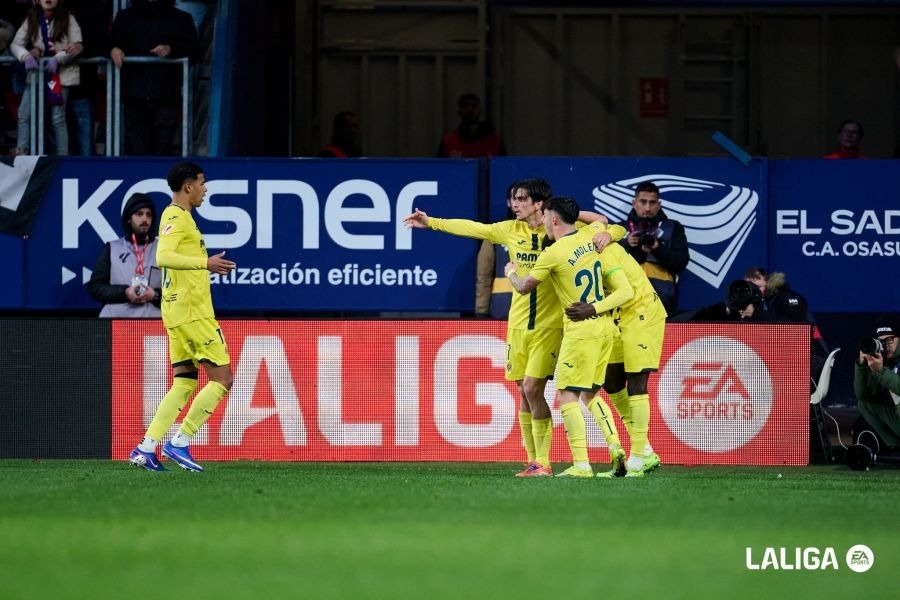 Gerard Moreno celebra un gol de penalti ante Osasuna, en El Sadar. - Foto: LALIGA Gerard Moreno celebra un gol de penalti ante Osasuna, en El Sadar.