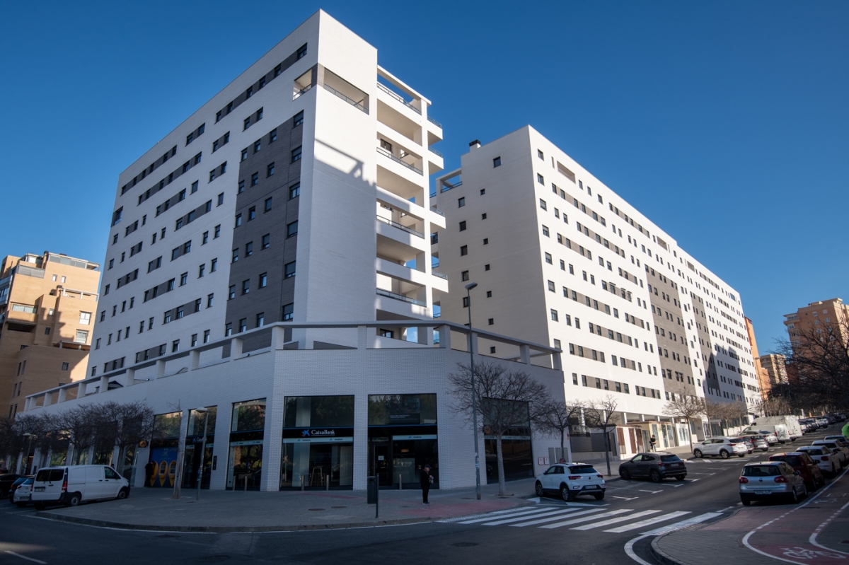 El edificio de la promoción de VPP de Playa de San Juan, en Alicante.