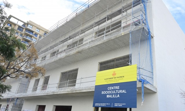 El nuevo centro sociocultural de Malilla estará listo a finales de año