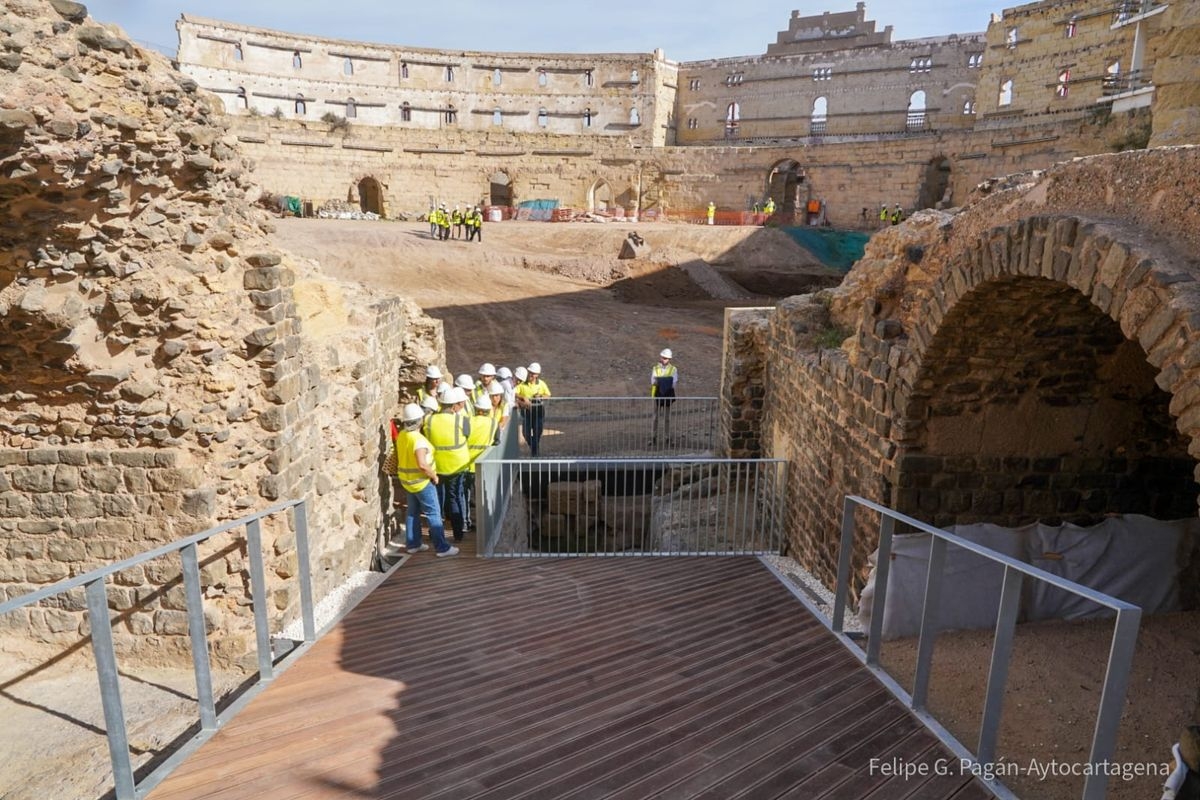 Cartagena busca nuevas ayudas del 2% Cultural para seguir recuperando el Anfiteatro Romano