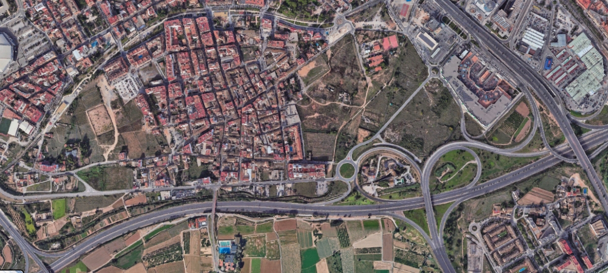 Vista aérea de los terrenos del futuro PAI.