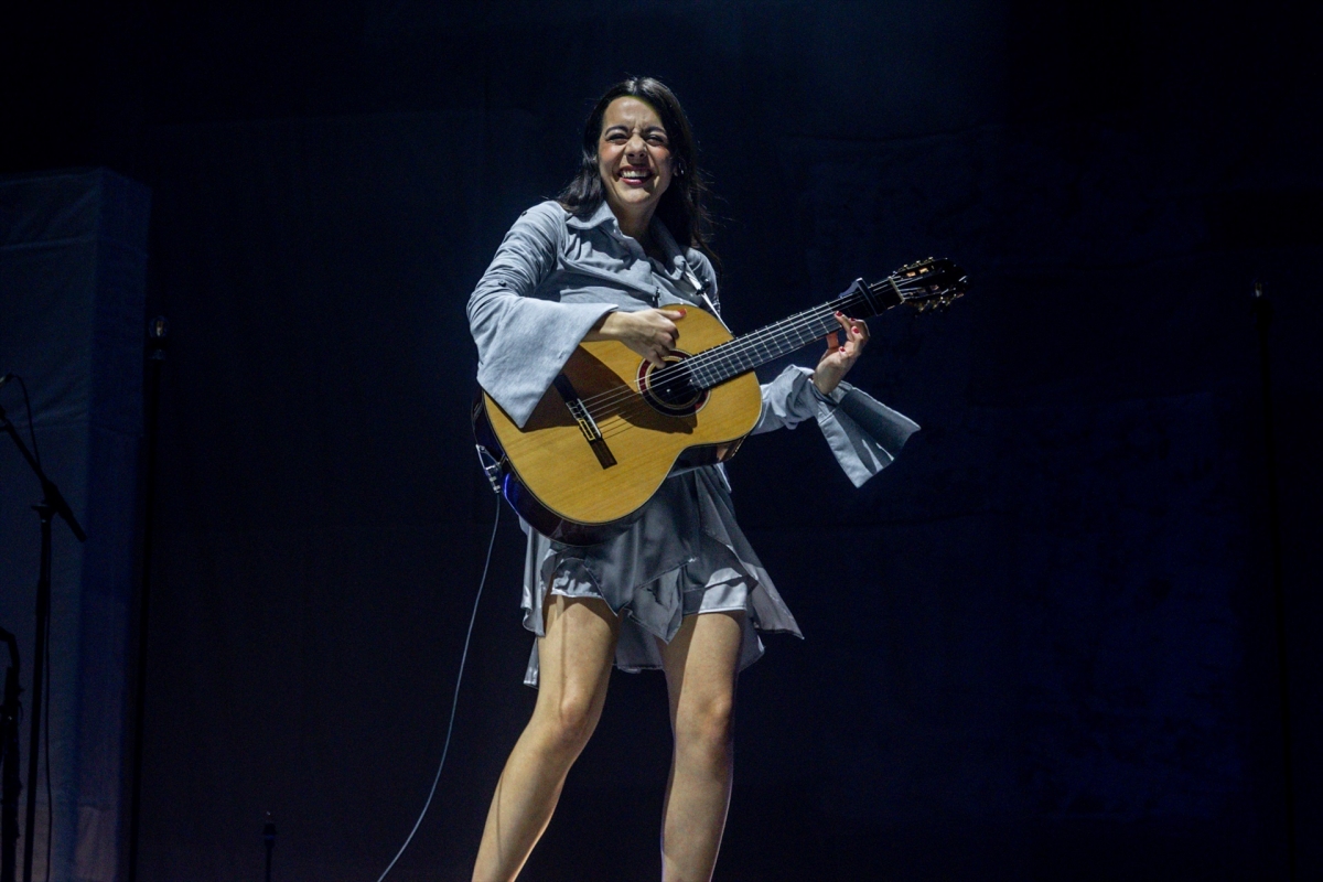 Valeria Castro, en un concierto en el Movistar Arena.