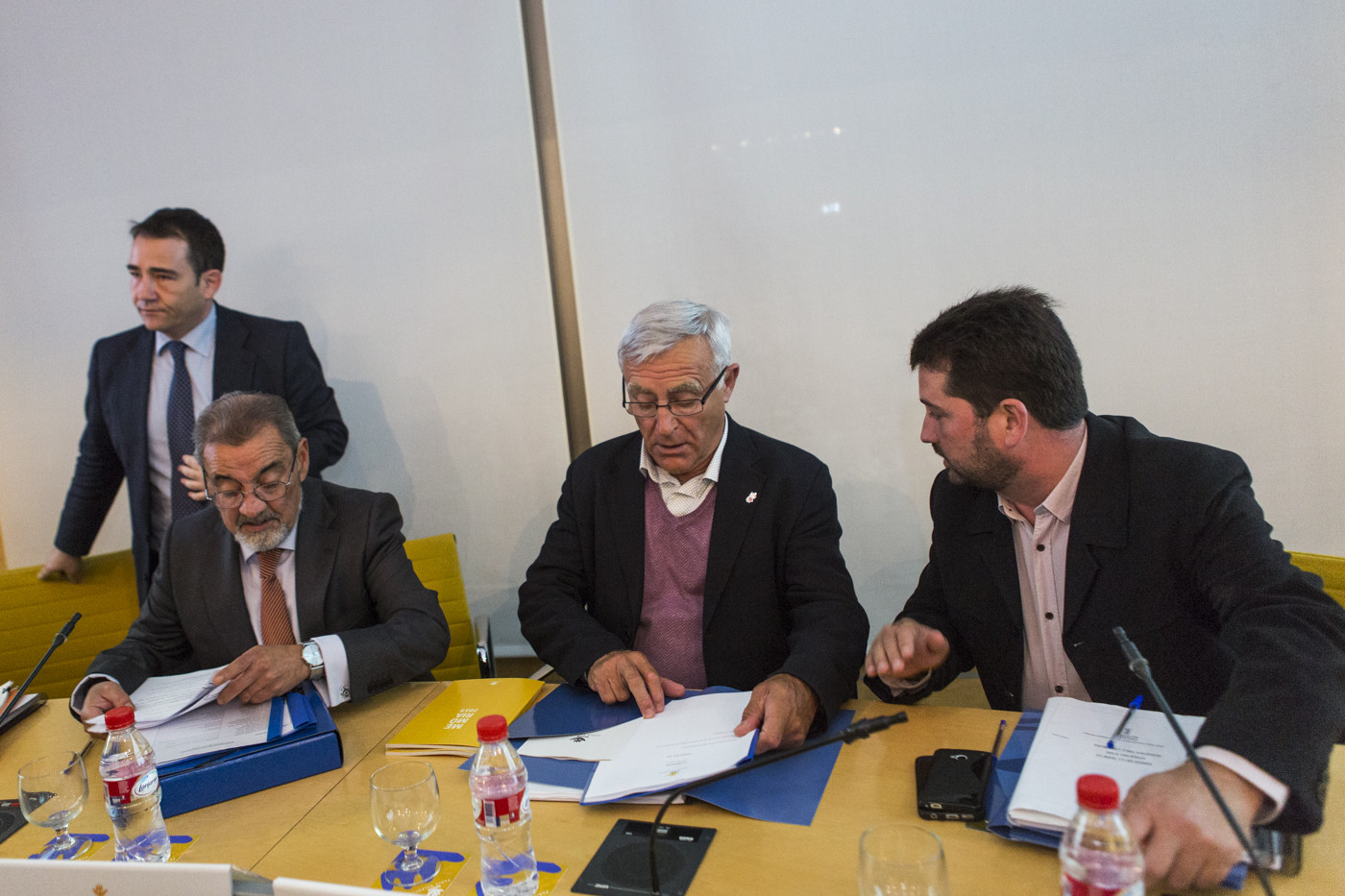 Manuel Illueca, José Vicente González, Joan Ribó y Natxo Costa. Foto: EVA MÁÑEZ - 