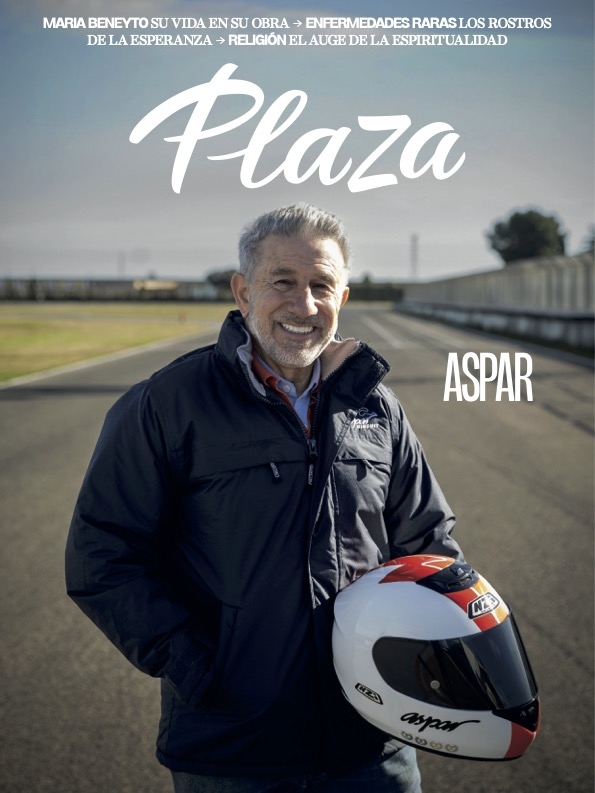 Jorge Martínez 'Aspar', portada de la revista Plaza de febrero 